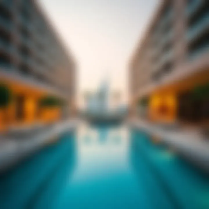 Luxurious amenities at Aati Shining Tower including the swimming pool and lounge area