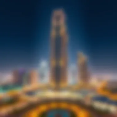 Majestic view of Ajman One Tower skyline