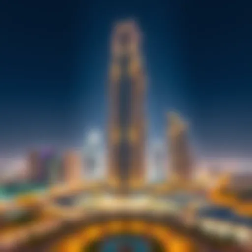 Majestic view of Ajman One Tower skyline