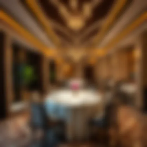Elegant dining setup at Al Beiruti