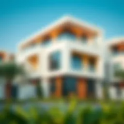 Exterior view of Al Jaddaf Star Residence showcasing its modern architecture