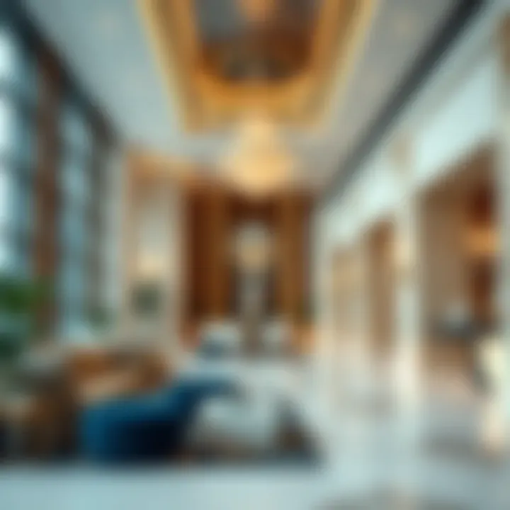 Interior design elements within Al Kawakeb Building