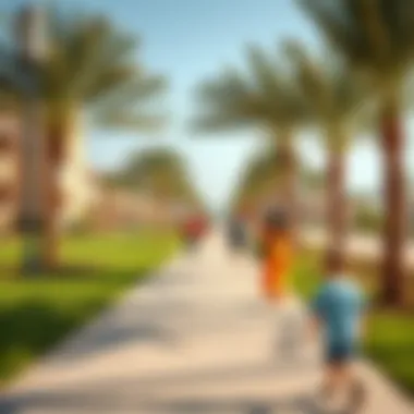 Vibrant community life in Al Majara with parks and leisure spaces