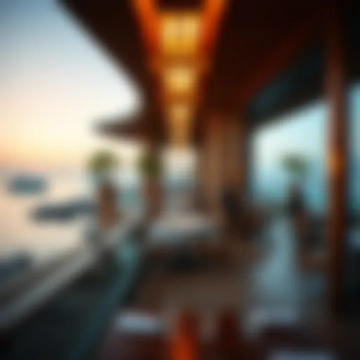 The architectural marvel of The Pointe, highlighting Al Safadi's location with the waterfront view.