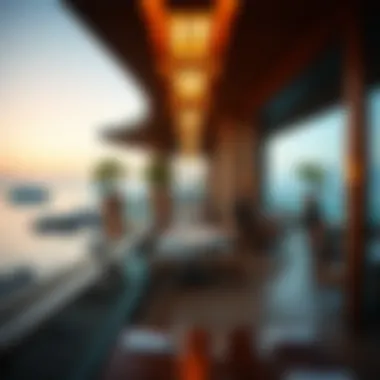 Architectural Marvel of The Pointe The architectural marvel of The Pointe, highlighting Al Safadi's location with the waterfront view.