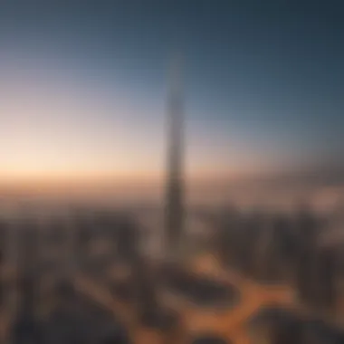 The skyline of Dubai featuring Al Wasl Tower