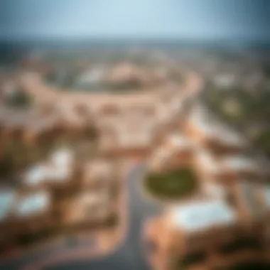 Aerial view of Al Wasl Village showcasing its unique layout