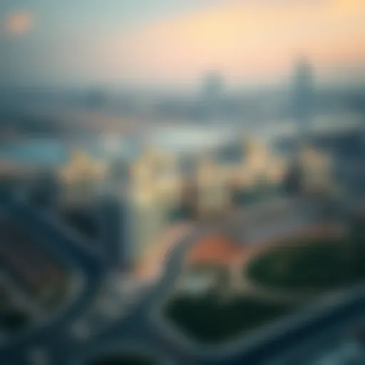 Aerial view of a prominent Allam Group development in Dubai