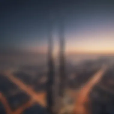 Panoramic view of Dubai's skyline featuring Amna Tower