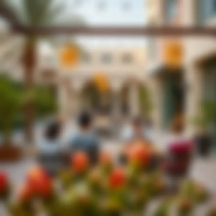 Vibrant community spaces within the Beirut project in Dubai Hills