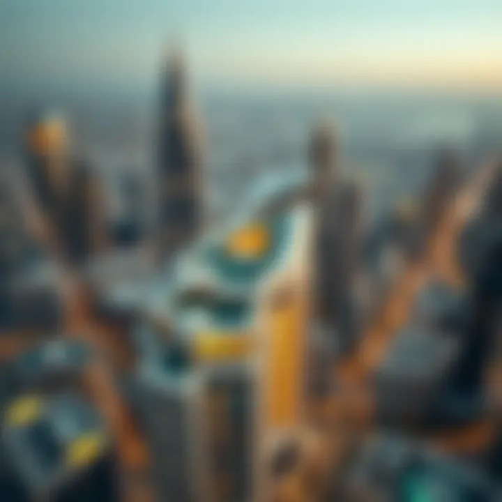 Aerial view of Dubai showcasing Binghatti Phantom's integration into the skyline
