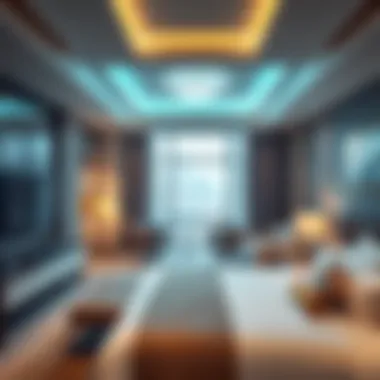 Interior view of a high-end hotel room in Dubai