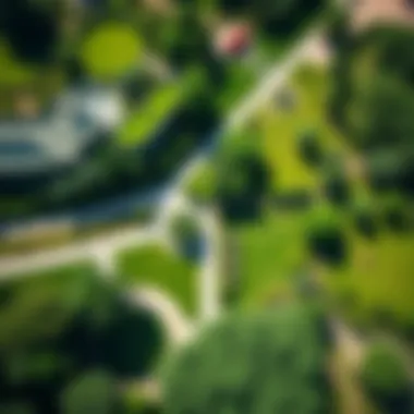 Aerial view of Central Park Meraas showcasing lush greenery