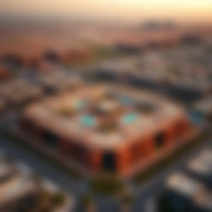 Aerial view illustrating the community layout of Dubai Hills Estate