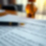 A close-up of an employment contract with a pen placed on it, signifying review and analysis.