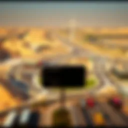 Dafza location map highlighting key transport links