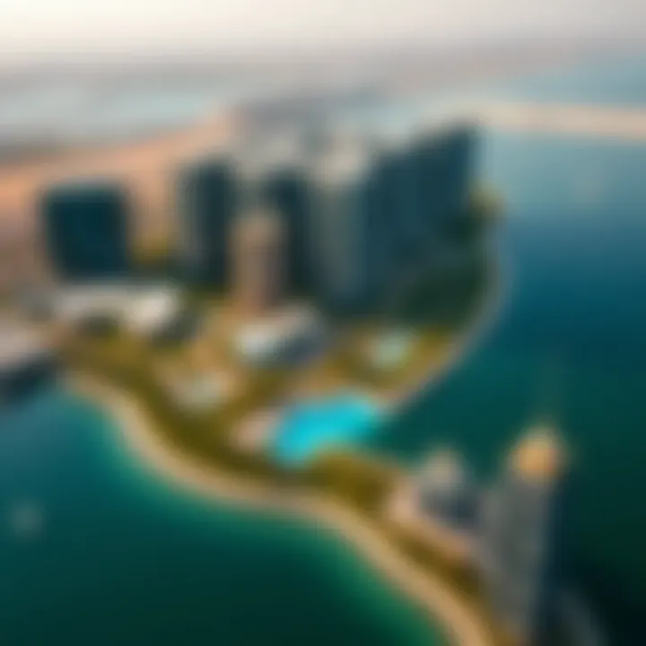 Prime Location: Aerial Perspective of Damac Bay 2 Aerial view showcasing the prime location of Damac Bay 2