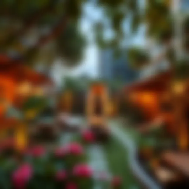 Lush communal garden area promoting a vibrant community atmosphere