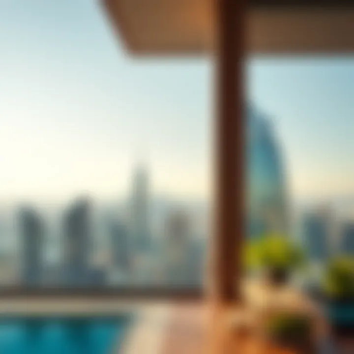 Panoramic skyline view from Deema Residence highlighting its strategic location
