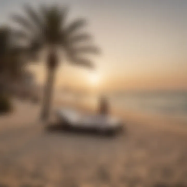 Serene beachside proposal setup on Jumeirah Beach