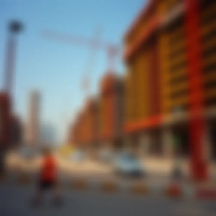 A bustling construction site symbolizing growth in Dubai's real estate sector