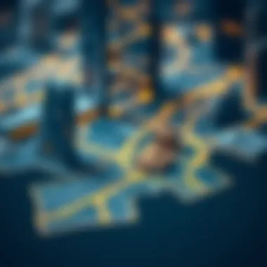 Map highlighting key regions of Dubai's real estate landscape