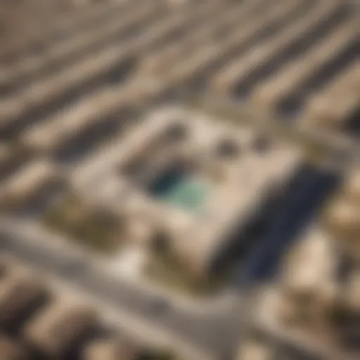 Aerial view of a budget-friendly school in Dubai