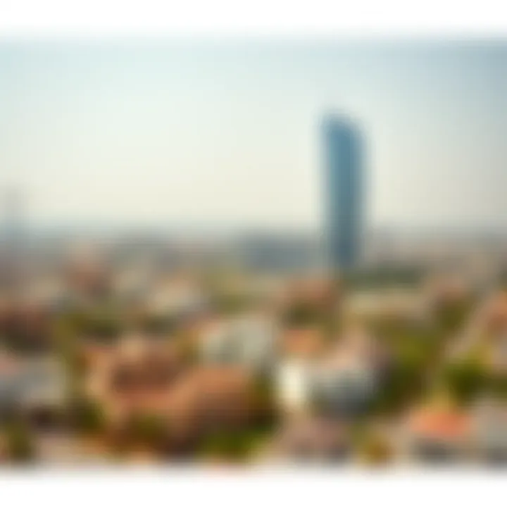 Panoramic view of the Al Nahda neighborhood surrounding Al Kubra Tower
