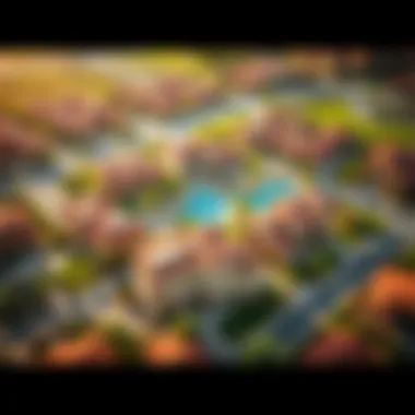 Aerial view of Arabian Ranches showcasing homes and gardens