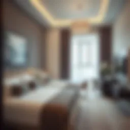 Charming couple room interior showcasing modern design and comfort