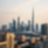 A panoramic view of Dubai's skyline showcasing iconic skyscrapers