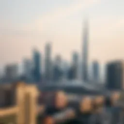 A panoramic view of Dubai's skyline showcasing iconic skyscrapers