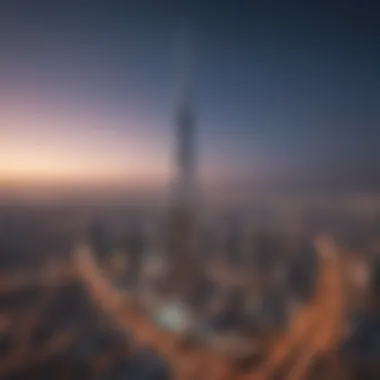 Burj Khalifa towering over Dubai's skyline