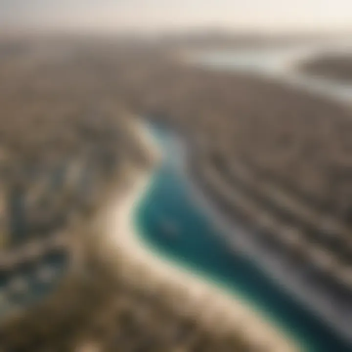 Palm Jumeirah with its unique palm-shaped layout