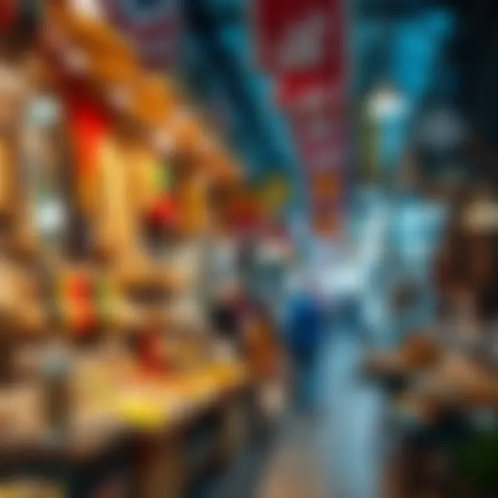 Vibrant local market filled with unique crafts