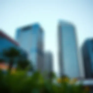 Modern office building in Dubai's skyline