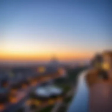 Panoramic landscape of Damac Hills Two highlighting the strategic location of Edge Rotana