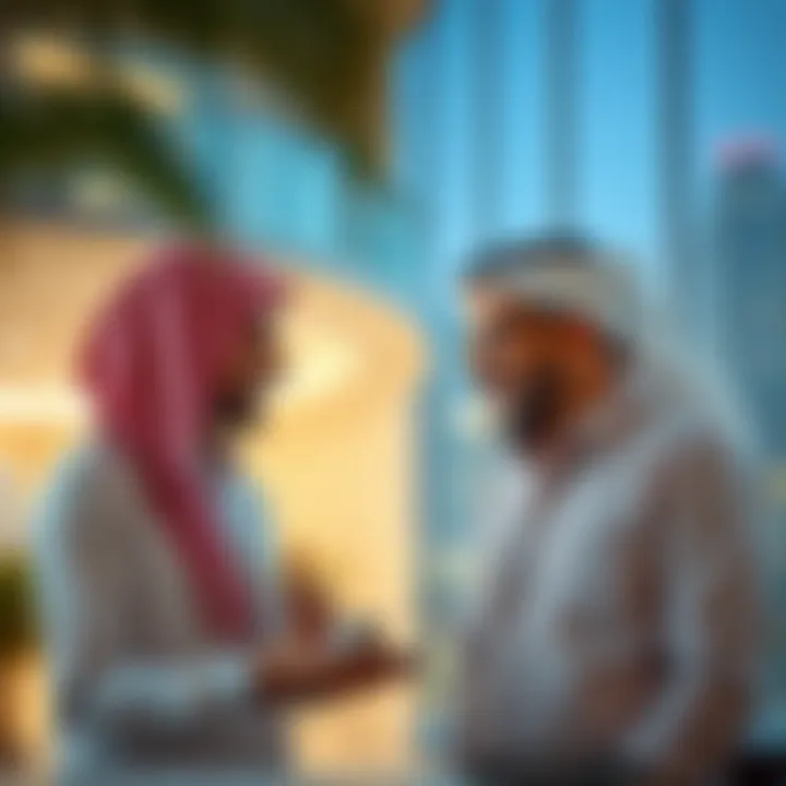 Real estate professional discussing Ejari implications with a client