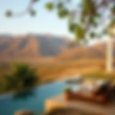 Scenic landscape surrounding Hatta farmhouses