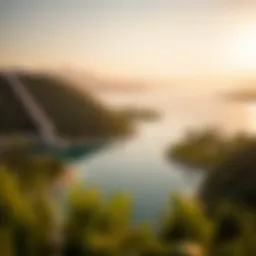 Aerial view of Flamingo Lake showcasing its natural beauty