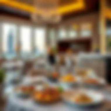 Exquisite dining setting with gourmet dishes at Jannah Hotel