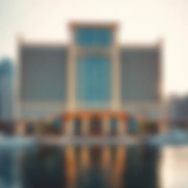 Stunning view of Jannah Hotel's facade against the Dubai Marina skyline