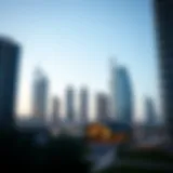 Stunning view of Jumeirah Beach Residence skyline