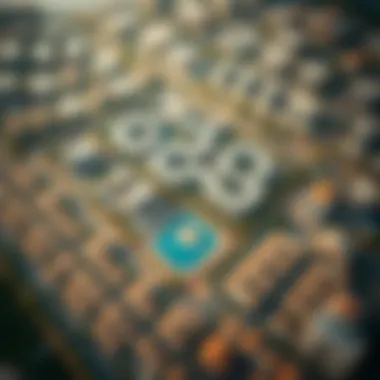 Aerial view of La Rosa 1 development site showcasing layout and proximity to key amenities