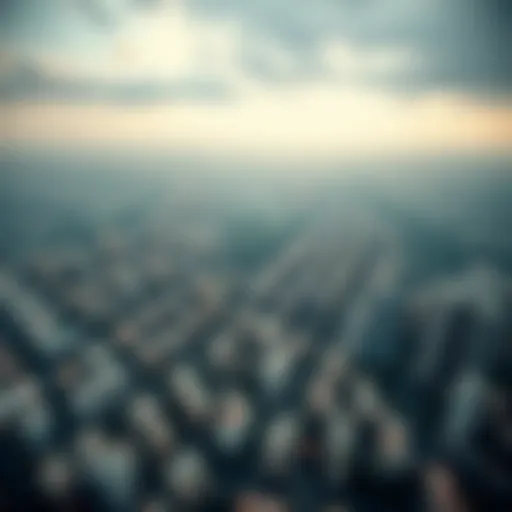 Aerial Perspective of Urban Land Use Aerial view of urban land development