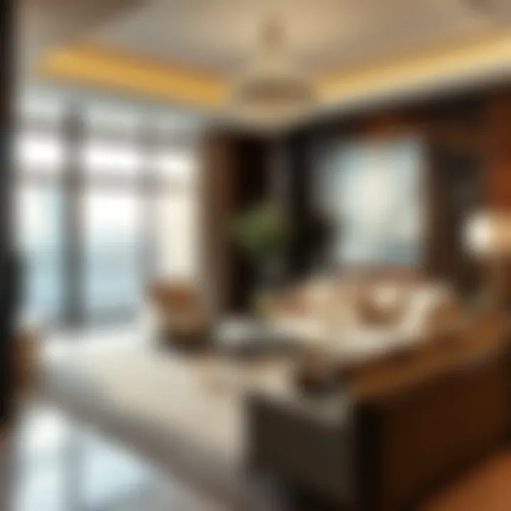 Luxurious interior of a living space in Louvre Residences with elegant furnishings