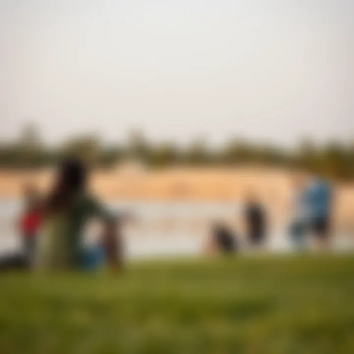 Visitors enjoying recreational activities at Love Lake