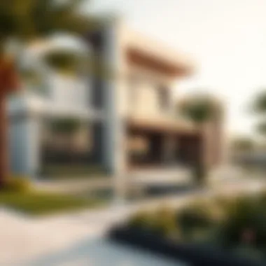 Modern architectural design of a villa in Mudon Ranim