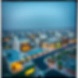 Aerial view of New Muwaileh showcasing modern architecture