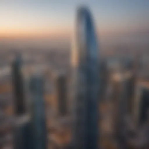 Stunning view of Opal Tower amidst the skyline of Business Bay